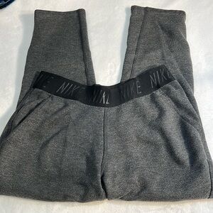 Nike Gray/Black Drifit French Terry Capris. Elastic waist. EUC. Size Small.